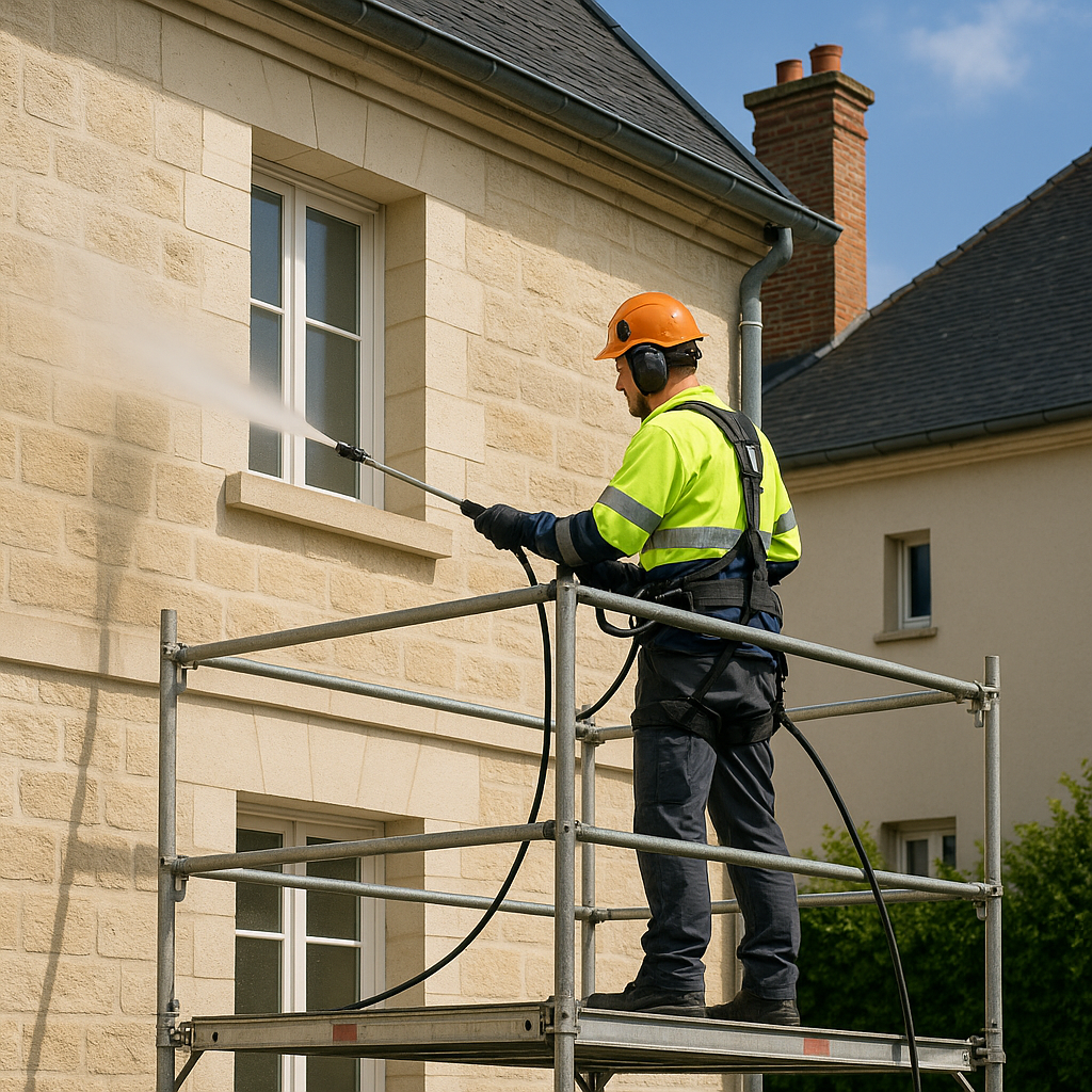 Nettoyage de façades, toitures, gouttières et extérieurs